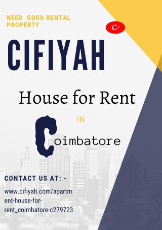 What benefit you should before look for a house for rent in Coimbatore?