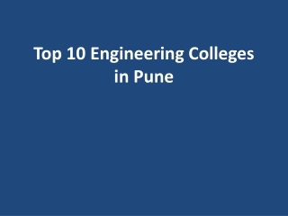 Top 10 Engineering Colleges in Pune