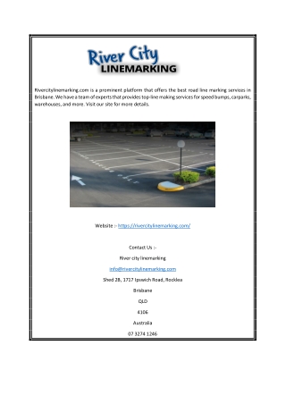 Line Marking Brisbane | Rivercitylinemarking.com