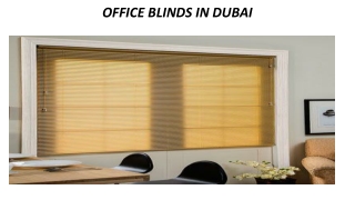 OFFICE BLINDS IN DUBAI