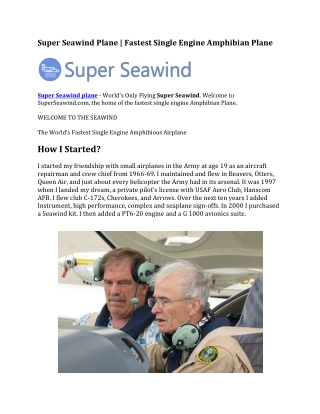 Super Seawind plane