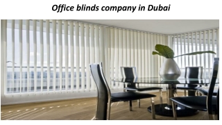 Office blinds company in Dubai
