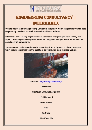 Engineering consultancy | Interharex