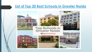 Top 20 Best Schools in Greater Noida