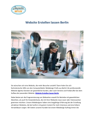 Website Erstellen lassen Berlin