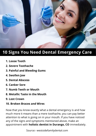 10 Signs You Need Dental Emergency Care