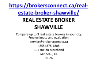 COURTIER IMMOBILIER AGENT SHAWVILLE