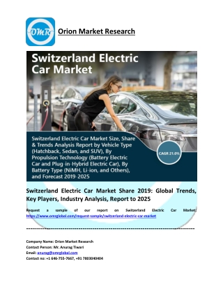 Switzerland Electric Car Market Size, Share, Impressive Industry Growth, Report 2025