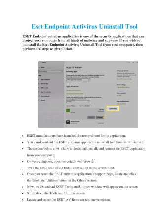 Eset Endpoint Antivirus Uninstall Tool | Ultimate Guide
