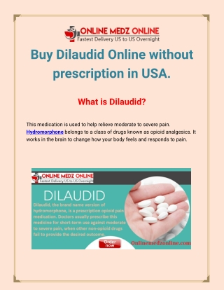 Buy Dilaudid Online Without Prescription