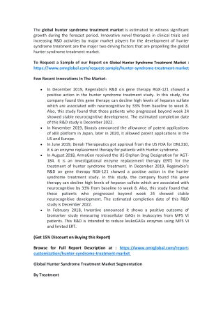Global Hunter Syndrome Treatment Market  Growth, Size, Share and Industry Report to 2019-2025
