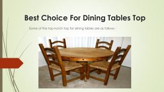 Best Choice for Dining Tables Top
