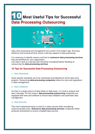 10 Most Useful Tips for Successful Data Processing Outsourcing