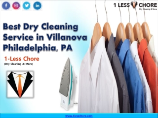 Best Dry Cleaning Service in Villanova, Philadelphia - 1LessChore