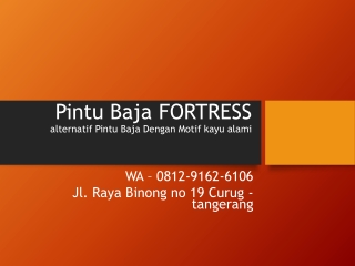 WA 0812-9162-6106 Jual Pintu Besi Anti Api,