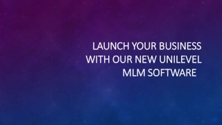 Readymade Unilevel MLM software