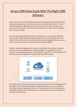 Access CRM Data Easily With The Right CRM Software