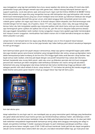 Agen Judi Slot Online JOKER123 & SBOBET Online Resmi Ini Adalah Pilihan Tebaik Kalian