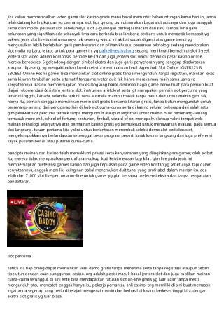 Uraian Buat 100 Paulson Pharaohs Club Agen Judi Slot Online JOKER123 & SBOBET Online Terpercaya Pedoman Set