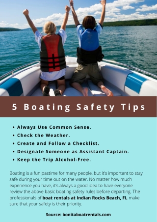 5 Boating Safety Tips