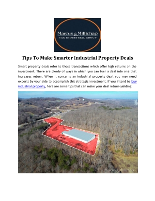 Tips To Make Smarter Industrial Property Deals