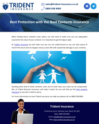 Best Protection with the Best Contents Insurance