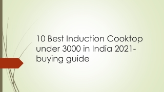 10 Best Induction Cooktop under 3000 in India 2021- buying guide