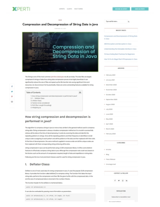 Compression and Decompression of String Data in Java