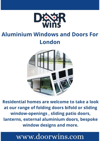 New aluminium Windows And Doors Manufacturers near me