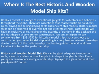 Where Is The Best Historic And Wooden Model Ship Kits?