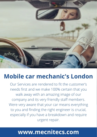 Mechanics that come to you in london