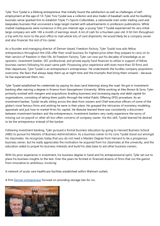 Ty Tysdal Free Business Appraisals in Shreveport-Louisiana