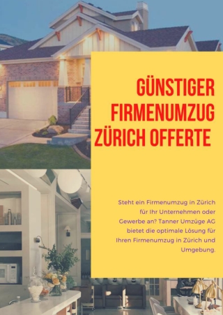 Günstiger Firmenumzug Zürich Offerte