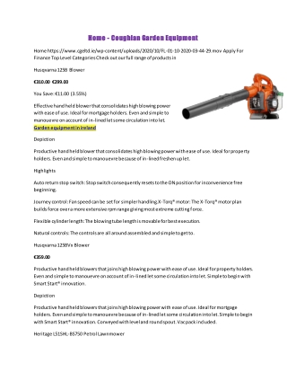 Home - Coughlan Garden Equipment