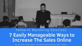 7 Easily Manageable Ways to Increase The Sales Online
