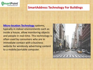 SmartAddress Technology For Buildings - SmartPoint