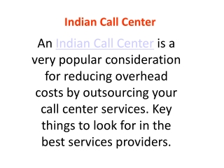 Why Indian Call Centers are best?