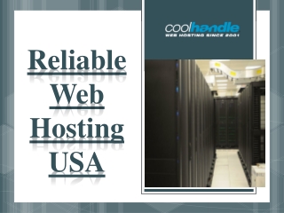 Reliable Web Hosting USA