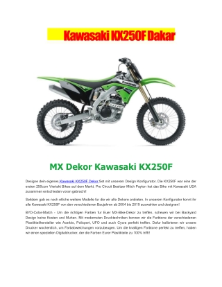 Kawasaki KX250F Dekor