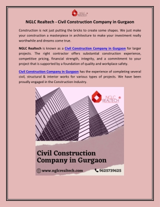 Civil construction company in Gurgaon