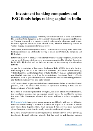 ESG funds & Asset and Liability Management- New Investing Paradigms