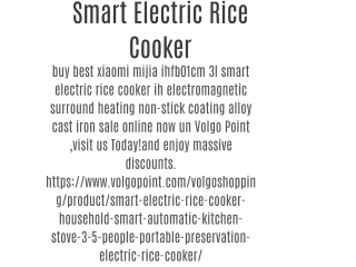 Smart Electric Rice Cooker