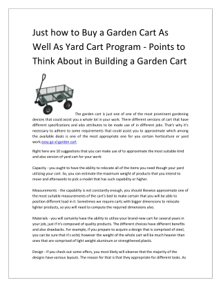 Just how to Buy a Garden Cart As Well As Yard Cart Program - Points to Think About in Building a Garden Cart-converted