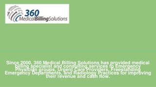 Colorado Emergency Physicians Billing Services - 360 Medical Billing Solutions