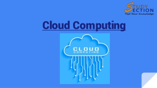 Cloud Computing By StudySection