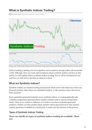 What is Synthetic Indices Trading?