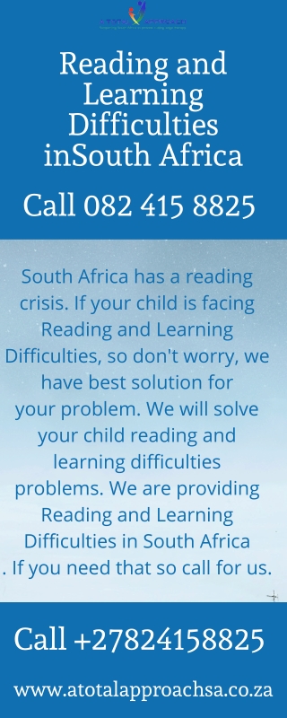 Reading and Learning Difficulties in South Africa