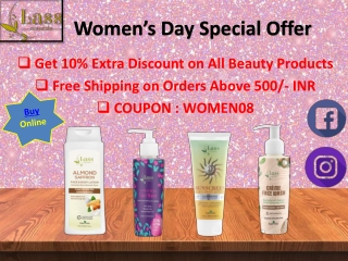 Women'S Day Special Offer - Get 10% Extra Discount on All Cosmetic Products