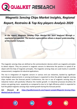 Magnetic Sensing Chips Market Insights, Regional  Report, Restrains & Top Key players Analysis 2020