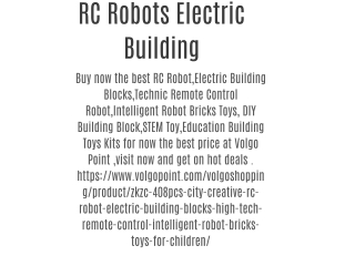 RC Robots Electric Building